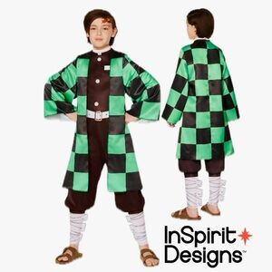INSPIRIT DESIGNS Demon Slayer Tanjiro Halloween Costume Boys Size (7/8)